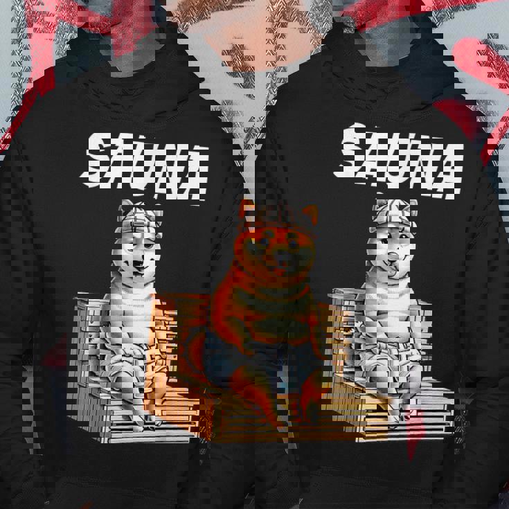 サウナauna さうな 整う アウトドア 焚火 おもしろ 犬 柴犬好き 柴犬 名言 文字 面白い ふざけた ネタ パーカー 面白い贈り物