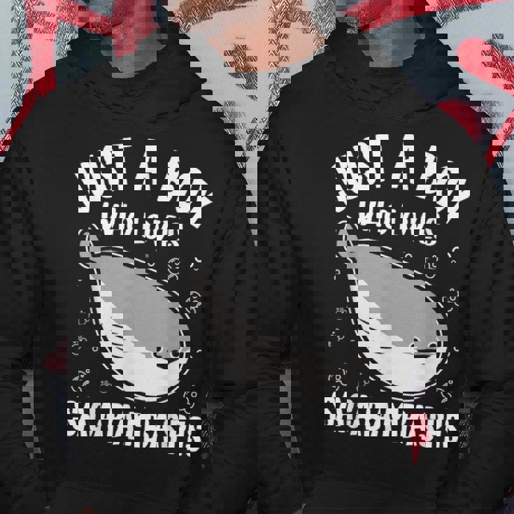 サカバンバスピスの面白い魚ミームが大好きなジャスト・ア・ボーイ パーカー 面白い贈り物