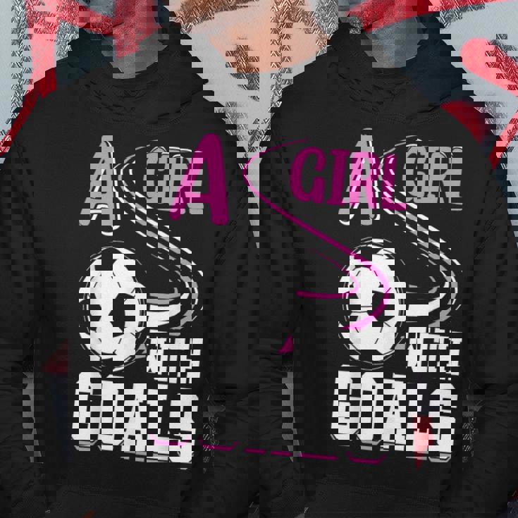 サッカーでゴールを決めた少女 パーカー 面白い贈り物