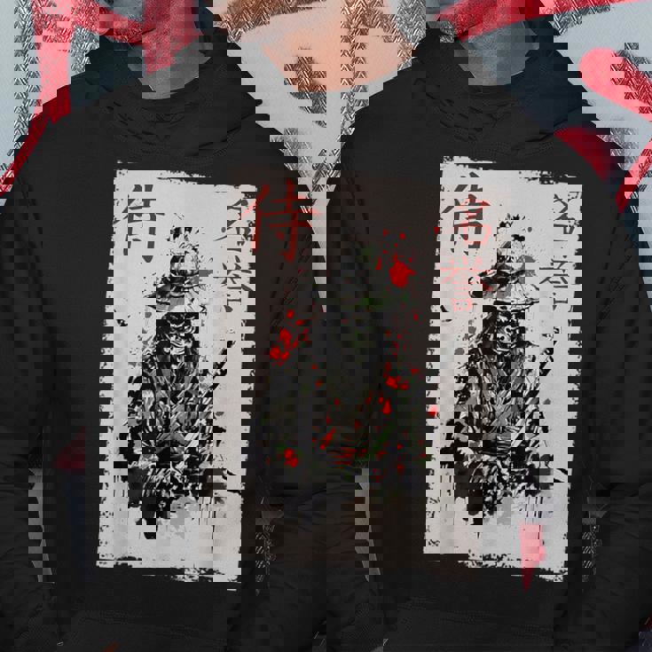 サムライ戦士 カエル グラフィック カッコいい 日本美術 カエル パーカー 面白い贈り物