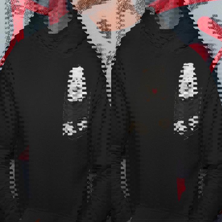 サモエド愛好家のための面白いサモエドをポケットに入れました パーカー 面白い贈り物