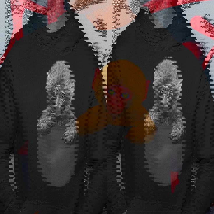 サル 猿 ニホンザル ポケット パーカー 面白い贈り物