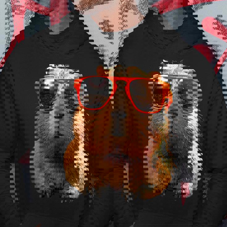 サングラスをかけたカピバラ Be Capy カピバラ げっ歯類 Capybara パーカー 面白い贈り物