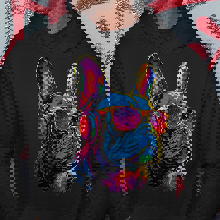 サングラスをかけたフレンチ・ブルドッグ ブルドッグ・マスティフ パーカー 面白い贈り物