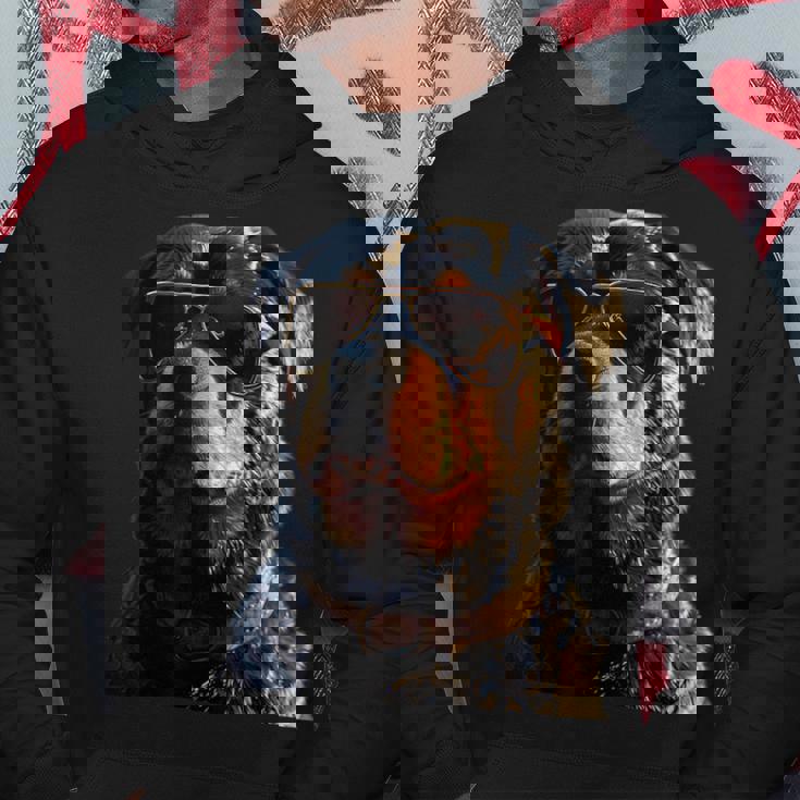 サングラスをかけたロットワイラー 愛犬自慢のロットワイラー パーカー 面白い贈り物