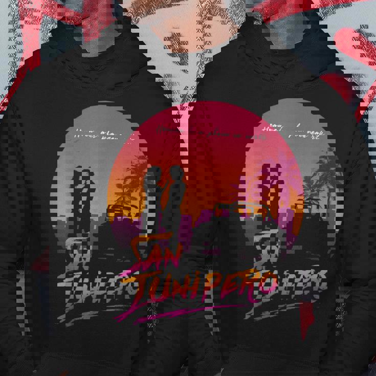 サンジュニペロへようこそ パーカー 面白い贈り物