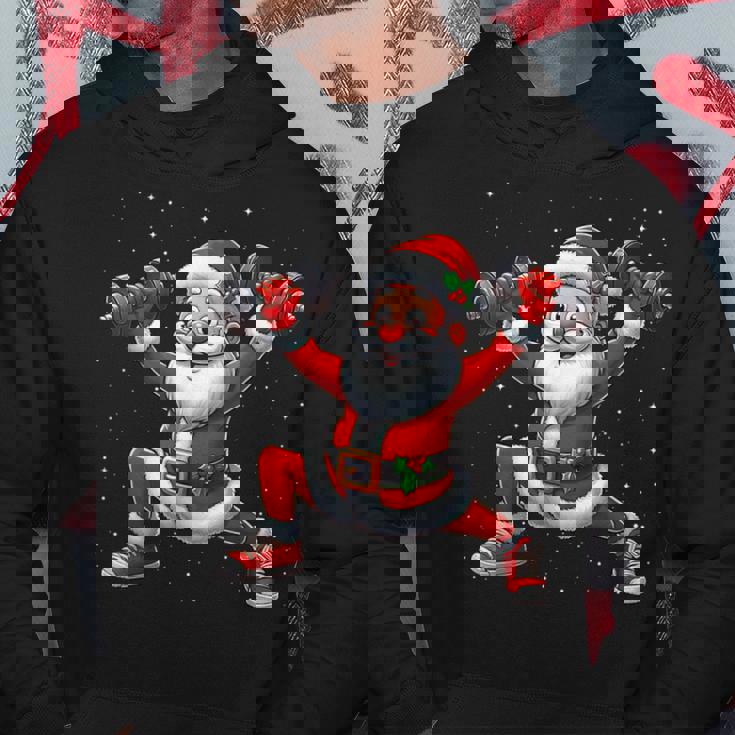 サンタ ウエイトリフティング ジム トレーニング クリスマス フィットネス パーカー 面白い贈り物