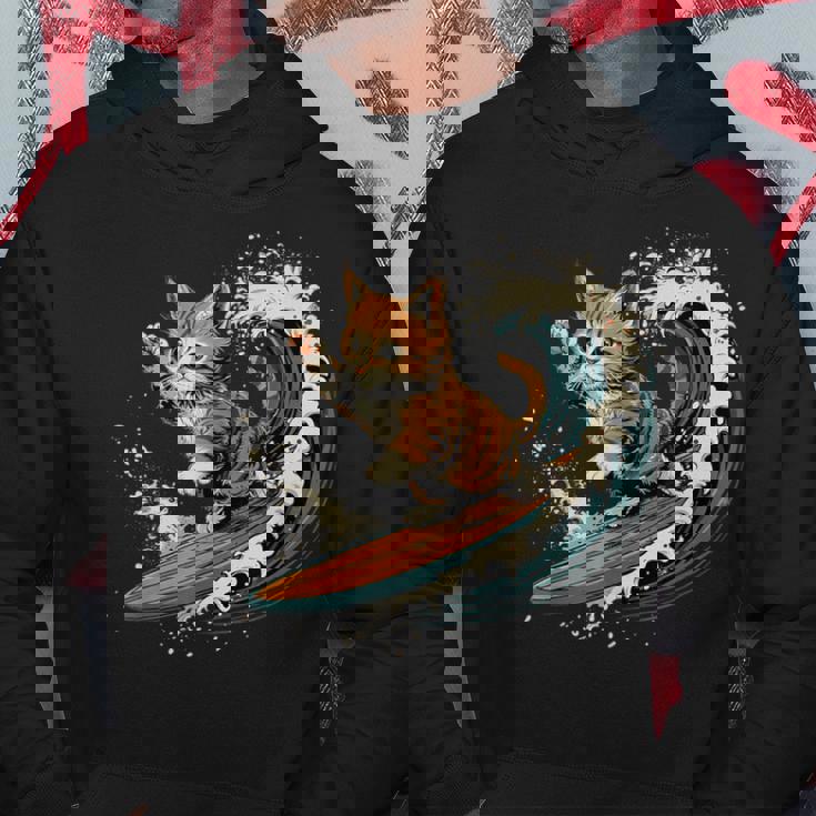 サーファー猫 サーフィン パーカー 面白い贈り物