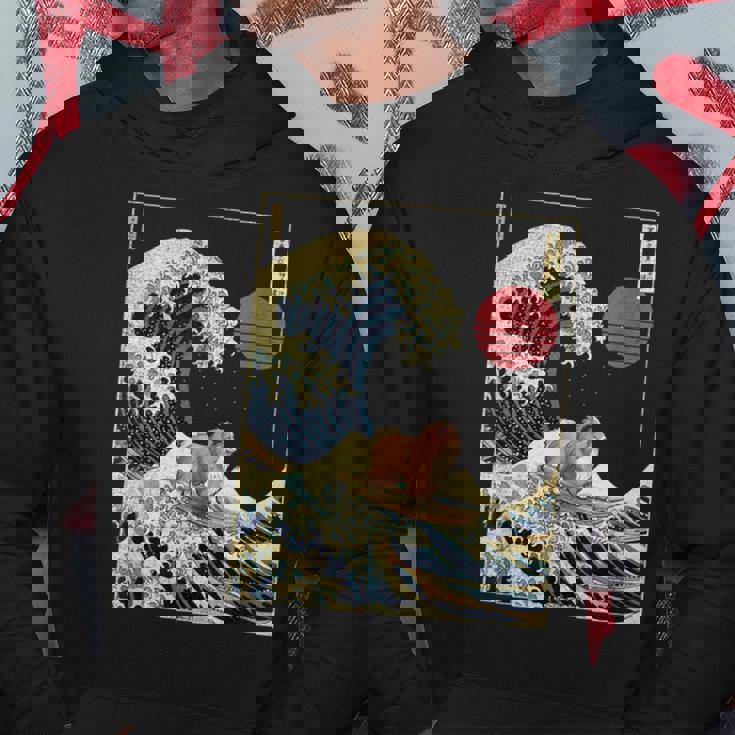 シェトランド 羊 シェルティ 和 神奈川波 おもしろ サーフ 犬 パーカー 面白い贈り物