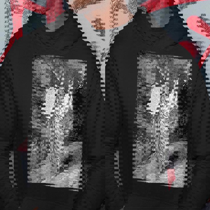 シナイ山から降りてくるモーゼ ギュスターヴ・ドーレ 聖書芸術 パーカー 面白い贈り物