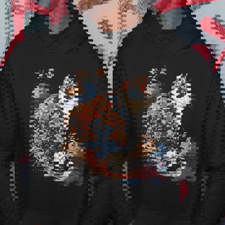 シュールレアリズム 日本画 三毛猫 パーカー 面白い贈り物