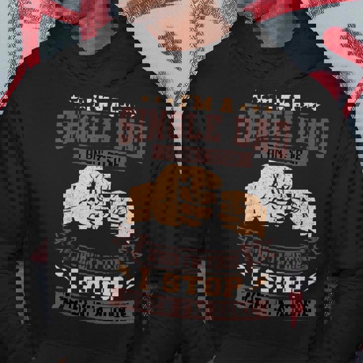 シングルパパ唯一の親ソロペアレントフッドローン・ファーザー パーカー 面白い贈り物