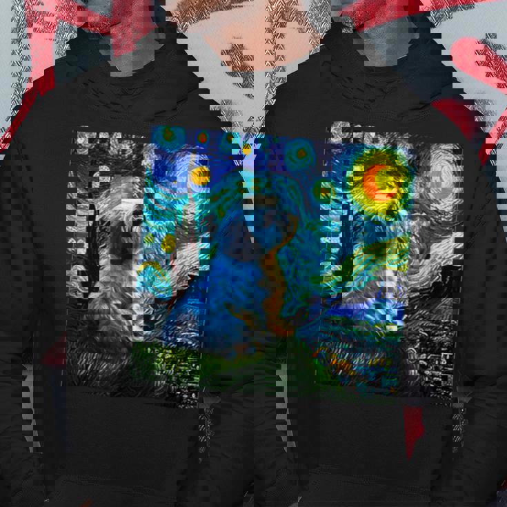 シーズー 面白いtシャツ 犬 ゴッホ 星月夜 かわいい メンズ 子供 おもしろ 服 グッズ ネタ パーカー 面白い贈り物