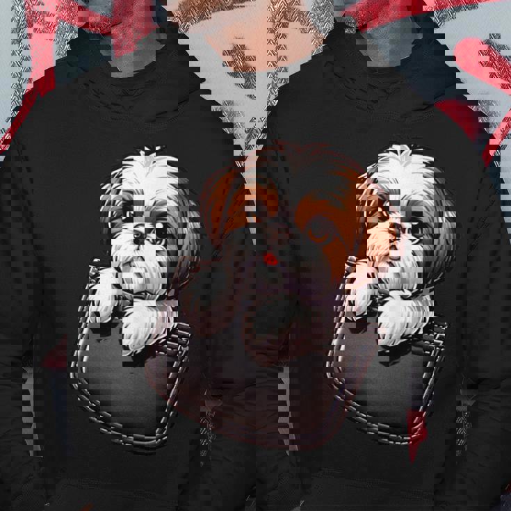 シーズーインポケット シーズー犬好き パーカー 面白い贈り物