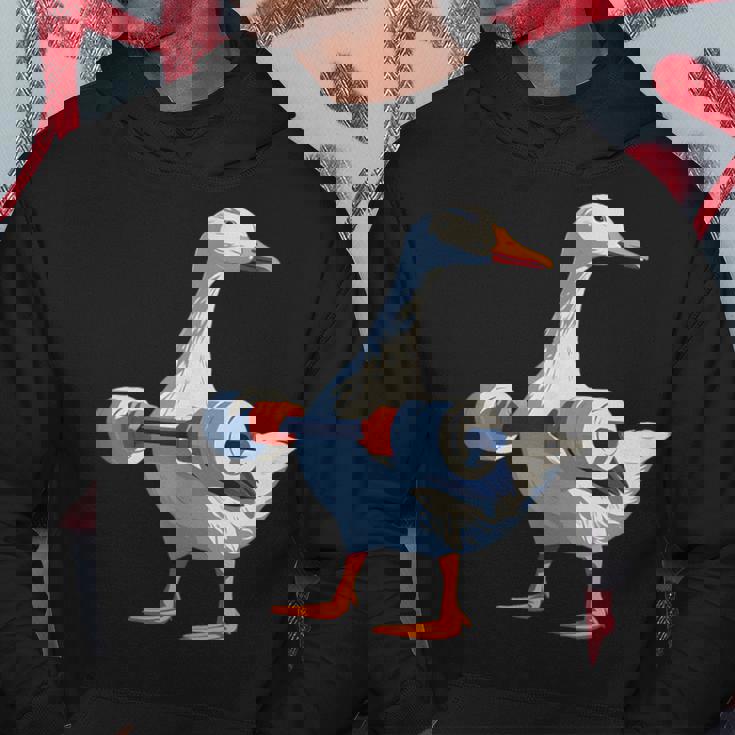 ジムダックグースウェイトリフティング ストロングコアワークアウト パーカー 面白い贈り物