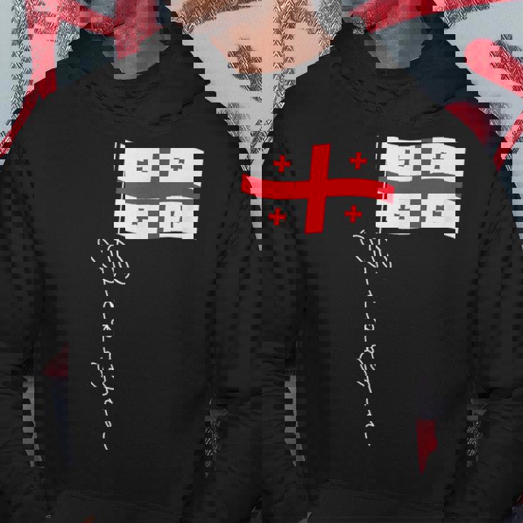 ジョージア シグネチャー フラッグ ポール エレガント 愛国的 ジョージア国旗 パーカー 面白い贈り物