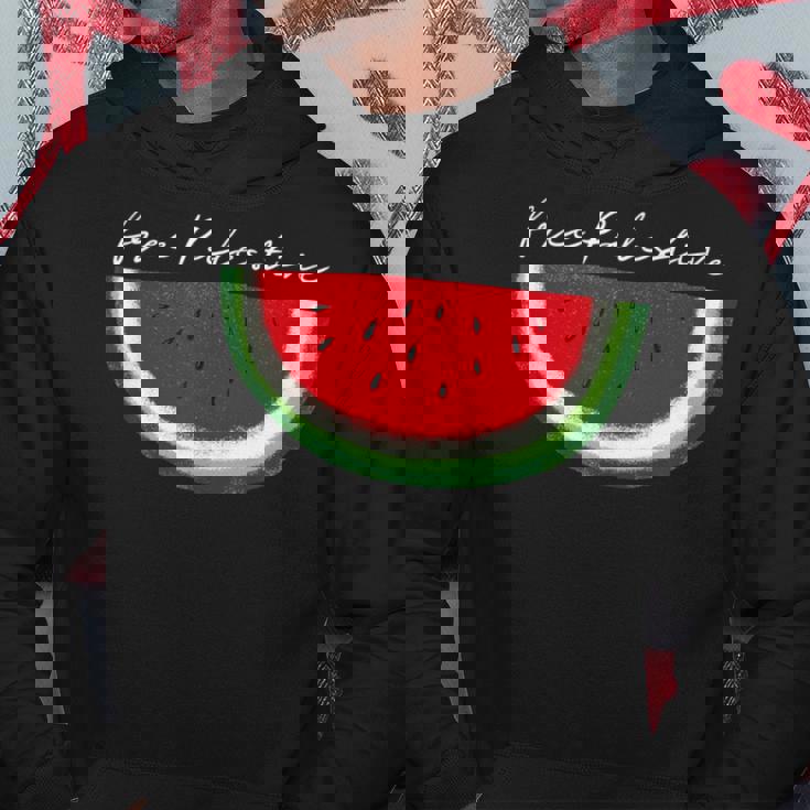 スイカ パレスチナ国旗 連帯 パレスチナ フリー パーカー 面白い贈り物