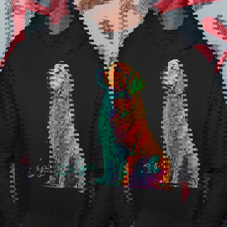 スウォッシュを持つゴールデンレトリバー、ゴールデンレトリバードッグ パーカー 面白い贈り物