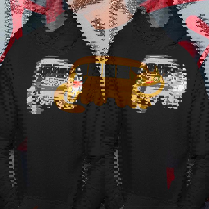 スクールキャットバスに向かうキャットバスの猫たち パーカー 面白い贈り物