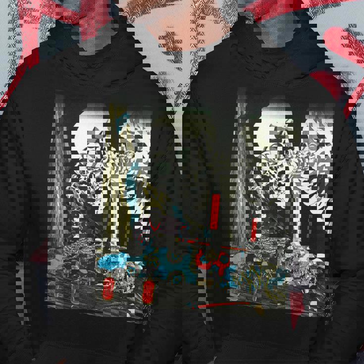 スケルトン 妖怪 歌川 国芳 日本美術 ハロウィン 相馬の古内裏 妖怪がしゃどくろと戦う大宅太郎光圀 パーカー 面白い贈り物