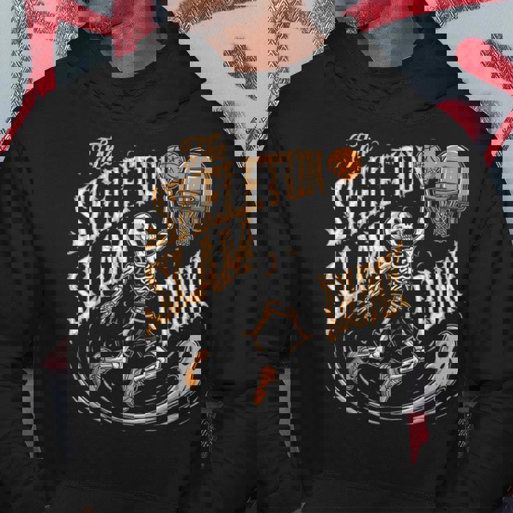 スケルトンスラムダンク 怖いバスケットボール ハロウィン パーカー 面白い贈り物