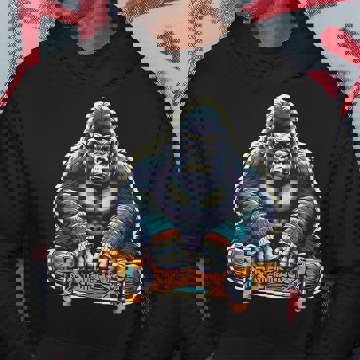 スケートボード ゴリラ L1 パーカー 面白い贈り物