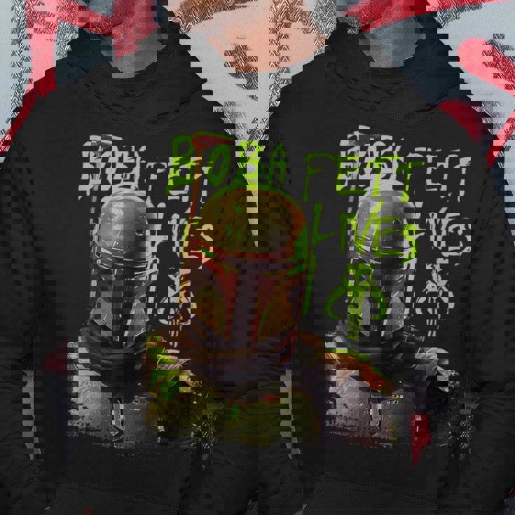 スター・ウォーズ ボバ・フェットの本 ネオン・ボバ・フェット・ライヴズ ポスター パーカー 面白い贈り物