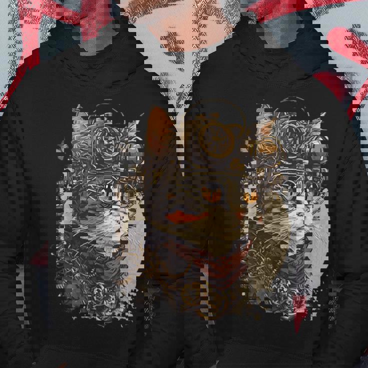 スチームパンク 猫 キティ 子猫 スチームパンク パーカー 面白い贈り物