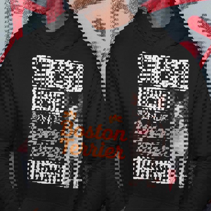 ストレスド・ブレスド・オブセスド・ボストン・テリア パーカー 面白い贈り物