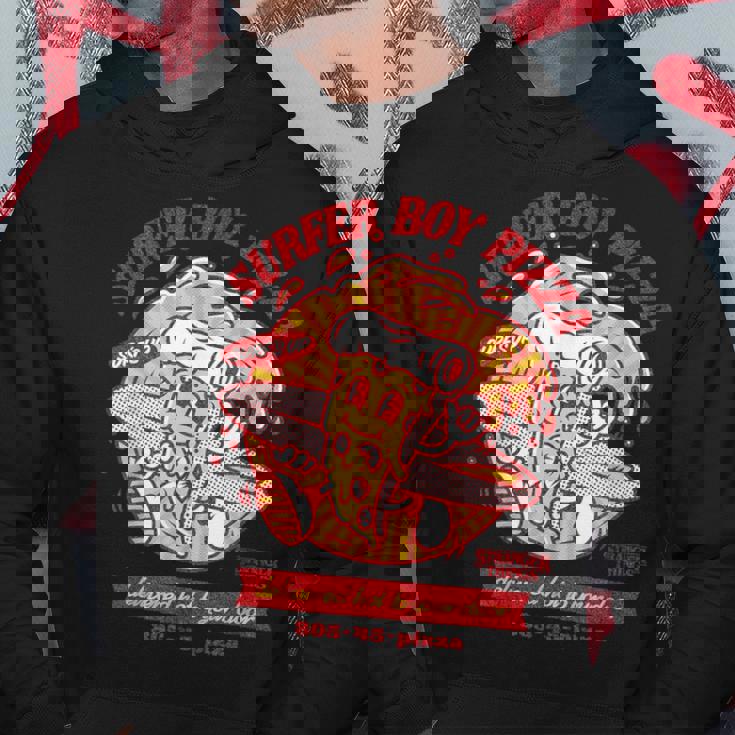 ストレンジャー・シングス サーファーボーイ ピザ広告 ホットデリバリー ヴィンテージ パーカー 面白い贈り物