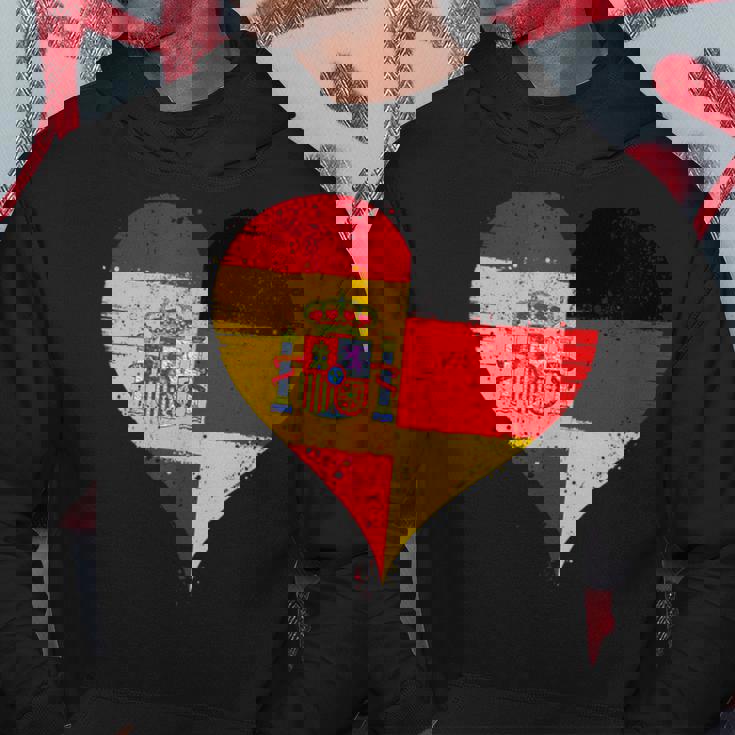 スペインとドイツのハーフaのかっこいい国旗 スペイン ドイツの国旗 Pain German Flag パーカー 面白い贈り物