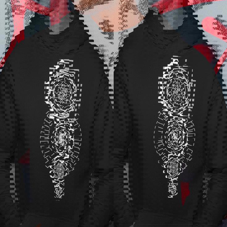 スリ・ヤントラ メタトロンのキューブ 生命の花 メルカバ 聖なる パーカー 面白い贈り物