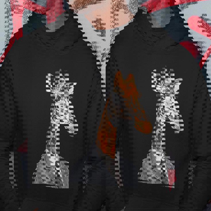 スーツ姿の面白いキリン パーカー 面白い贈り物