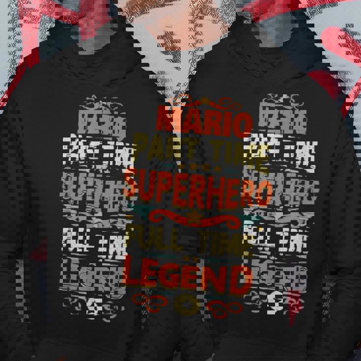 スーパーヒーロー マリオ レジェンド パーソナライズ 面白い 名前 マリオ パーカー 面白い贈り物