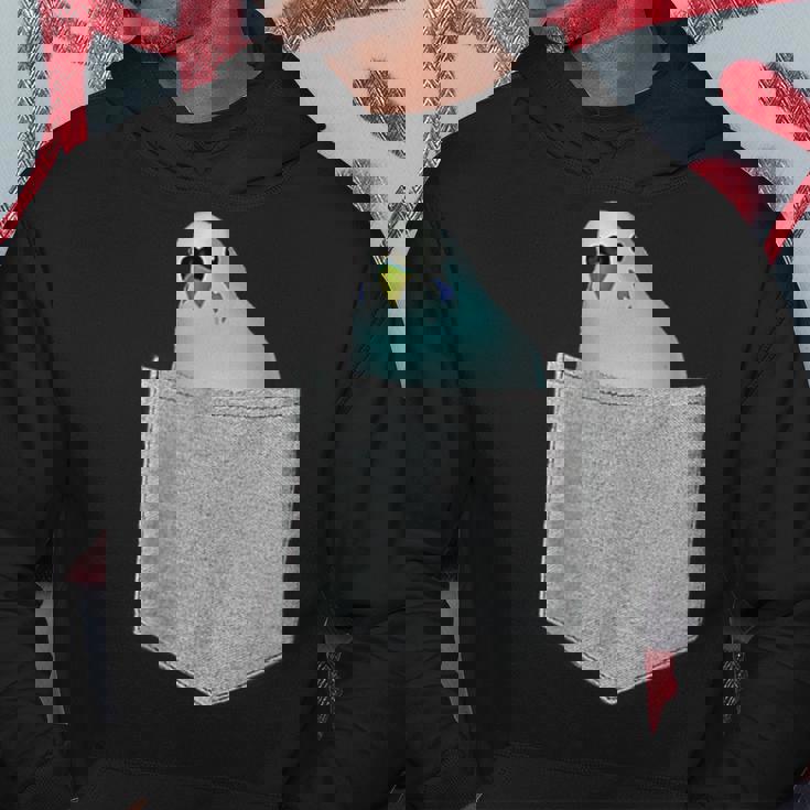 セキセイインコ ポケットから覗く 可愛いデザイン パーカー 面白い贈り物