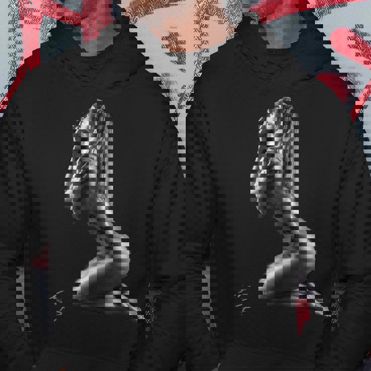 セクシーガールグラフィックtシャツ インプライドアクトオブファインアート パーカー 面白い贈り物