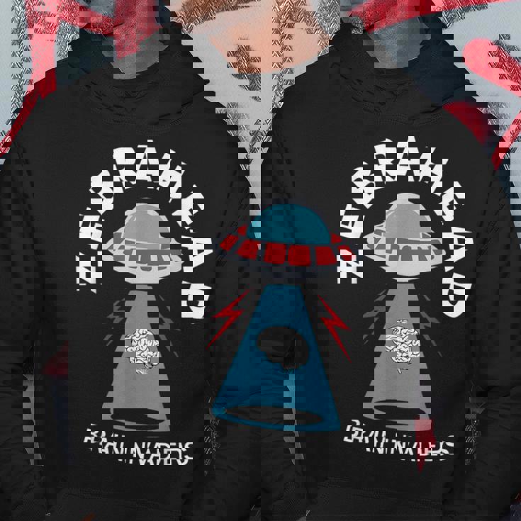 ゼブラヘッド脳侵略者面白いデザイン。 パーカー 面白い贈り物