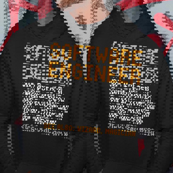 ソフトウェアエンジニア定義面白いコンピュータサイエンスジョーク パーカー 面白い贈り物