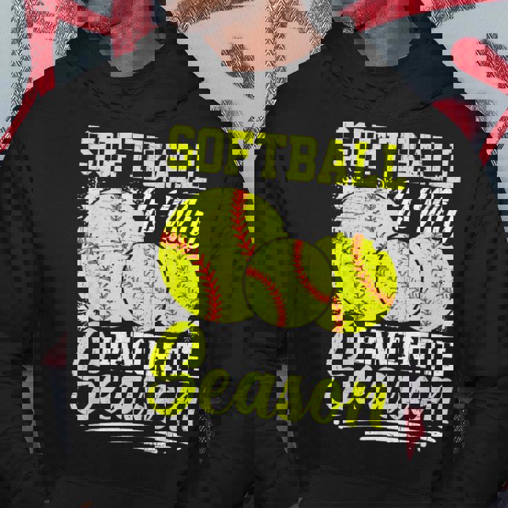 ソフトボールは私の好きな季節の楽しいデザイン。 パーカー 面白い贈り物