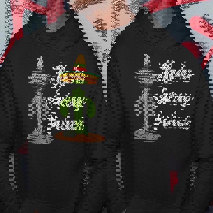 ソンブレロを持ったクールなサボテン メキシコのファン パーカー 面白い贈り物