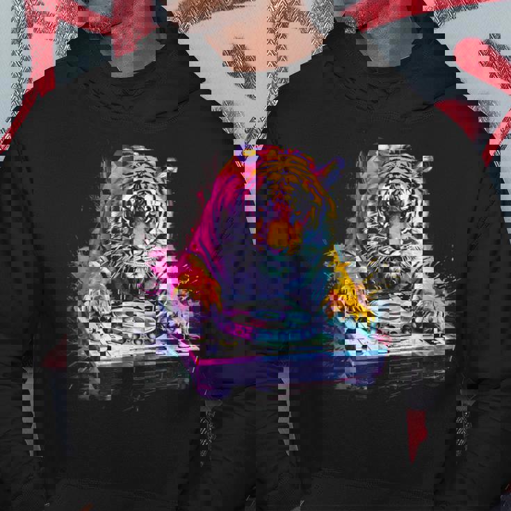 タイガーミュージック Dj ターンテーブル Dj タイガーテクノ ダンスクラブ ハウス パーカー 面白い贈り物