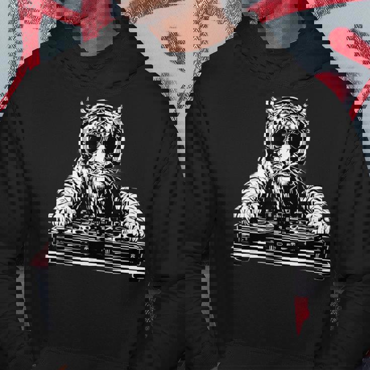 タイガーミュージック Dj テクノダンスクラブ ハウス ターンテーブル Dj タイガー パーカー 面白い贈り物