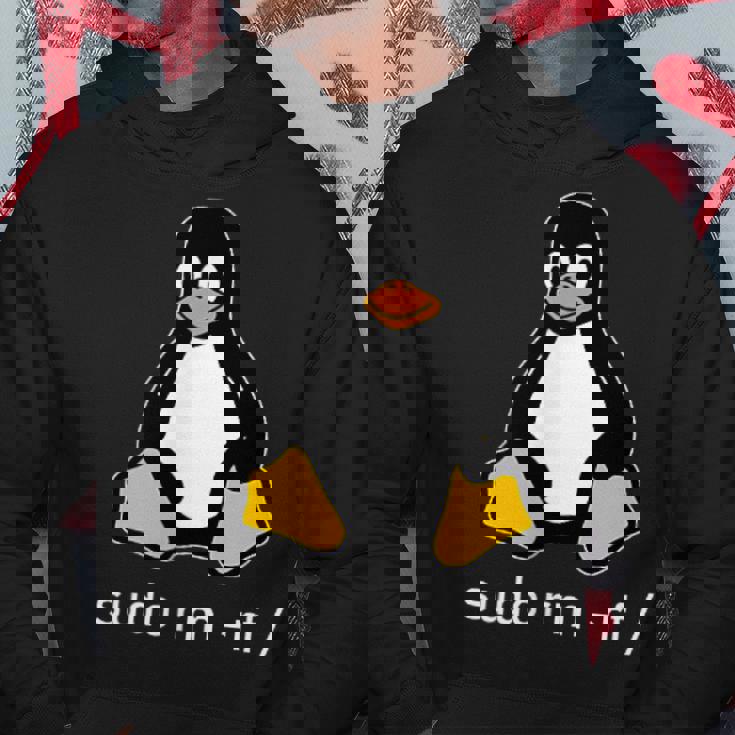 タックスlinuxペンギン-Sudorm-Rfコンピューターサイエンスコンピューター Tux Linux パーカー 面白い贈り物