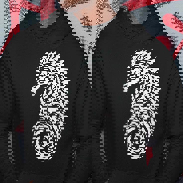 タツノオトシゴ ポリネシア トライバル マオリ柄 ライト パーカー 面白い贈り物