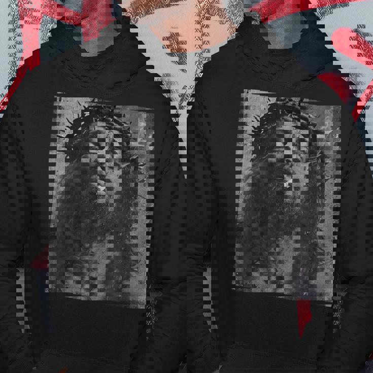 タバコを吸うクールなイエス・キリスト、反抗的なイエス・キリスト パーカー 面白い贈り物