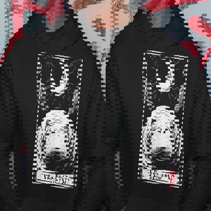 タロットカード ヴィンテージ 三日月 マナティー 海 動物 恋人 パーカー 面白い贈り物