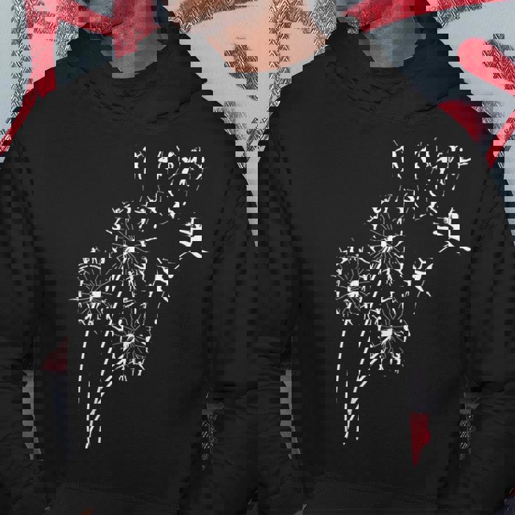 タンポポ バトントワラーの花、花のバトントワリング ツリー パーカー 面白い贈り物