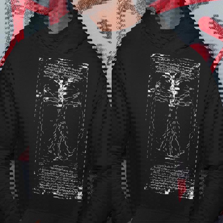 ダ・ヴィンチ ヤギ ヴィトルヴィアン バフォメット 悪魔 オカルト Dainci Goat Baphomet パーカー 面白い贈り物