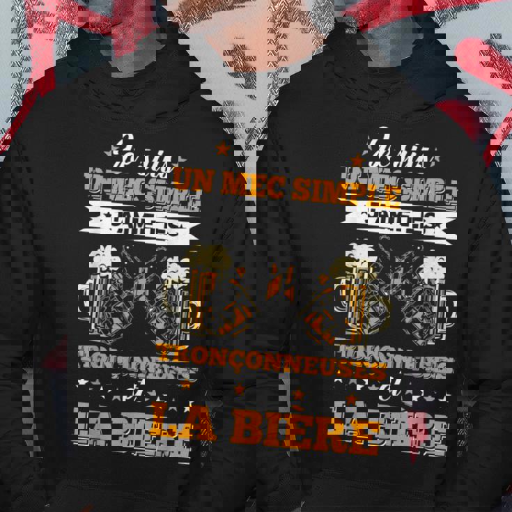 メンズ チェーンソー&ビール ランバージャック&林業チェーンソー パーカー 面白い贈り物