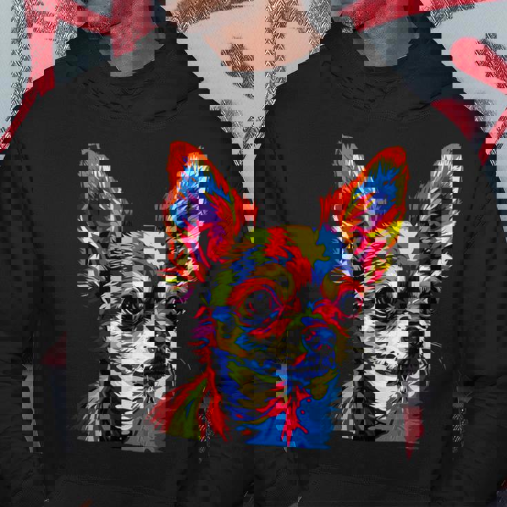 チワワ カラフル カラー ポップアート ラブ ちっちゃかわいいチワワ パーカー 面白い贈り物